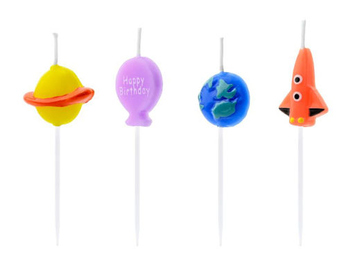 Picture of BIRTHDAY CANDLES SPACE 2-3CM - 4 PACK